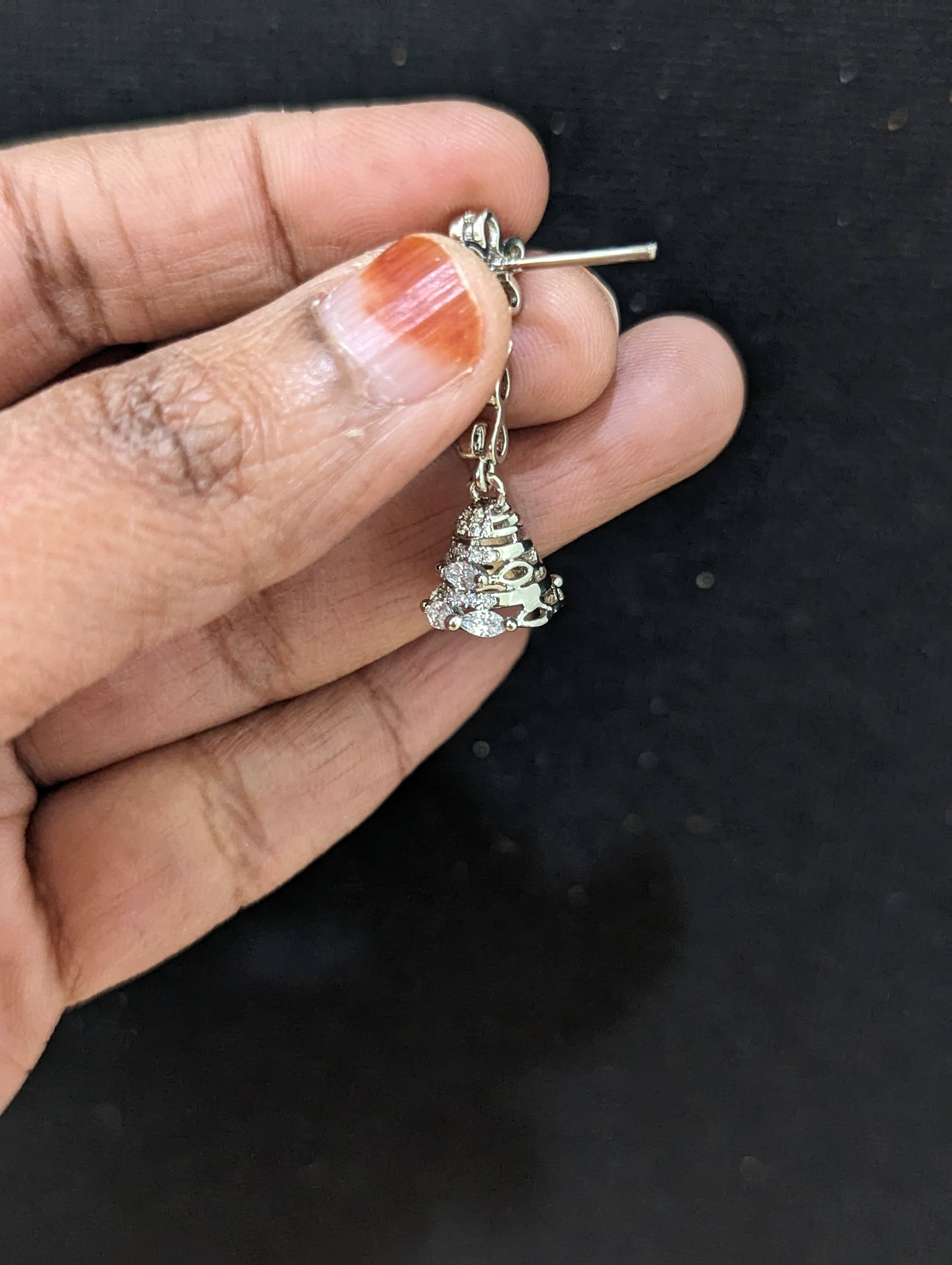 Gold plated ball jhumka earrings – Simpliful Jewelry